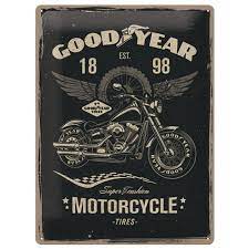 CARTEL 30 X 40 cm GOODYEAR MOTORCYCLES